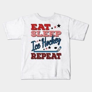 Eat Sleep Ice Hockey Kids T-Shirt